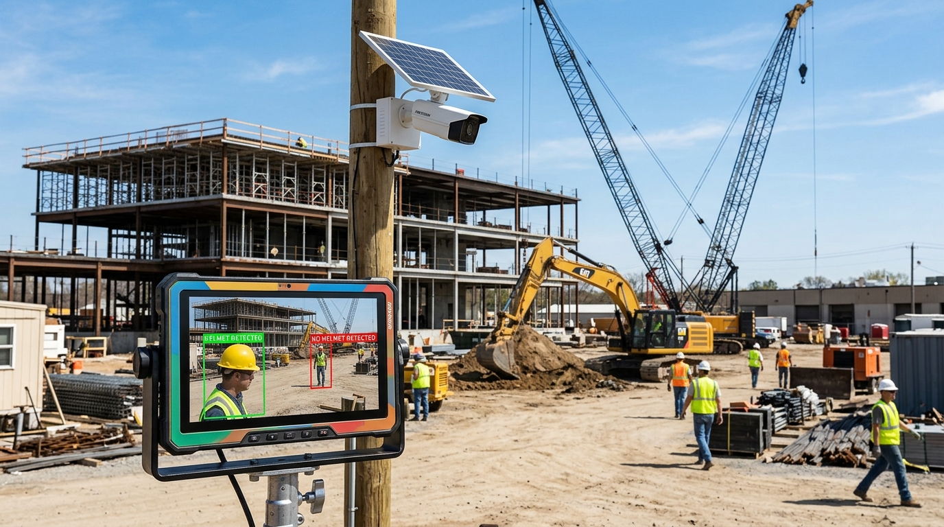 建設現場の遠隔監視システム：安全管理・盗難防止・工事進捗確認